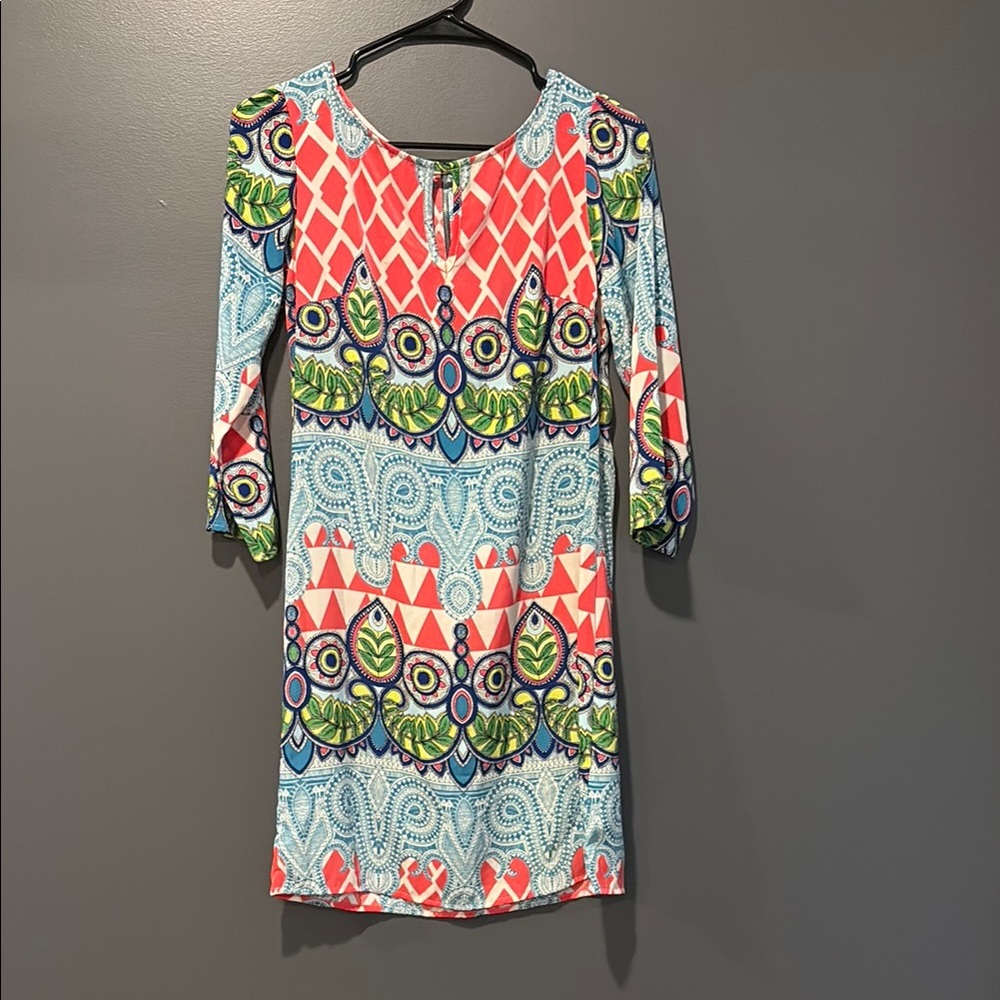 Colorful Geometric Pattern Dress